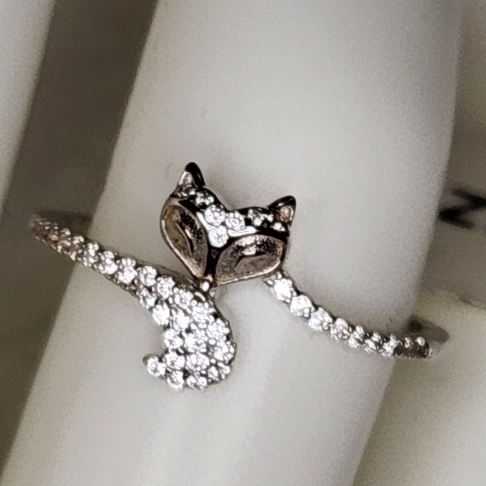 Sz.8 Fox Tail Wrap Ring S925 Silver